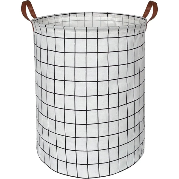 Cesto de Roupa Portátil Listrado